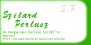 szilard perlusz business card
